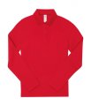 Dames Polo Lange Mouw B&C PW462 Rood